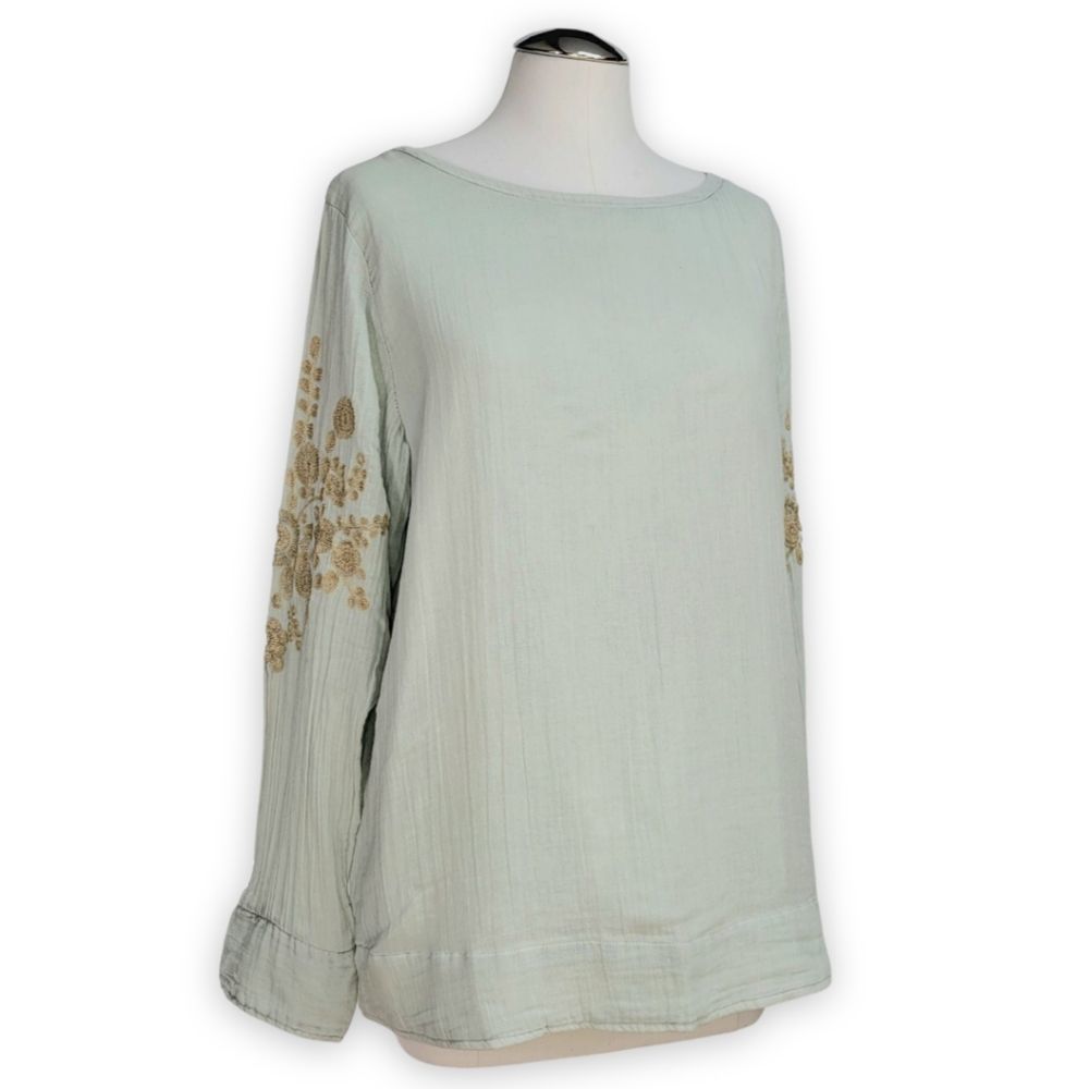Soft Surroundings Cotton Embroidered Tunic Large